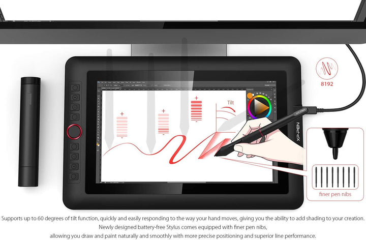 XP-PEN Artist 13.3 Pro Grafiktablett, vollamitiertes Pen Display, 88% NTSC, Drawing Tablet mit Stift