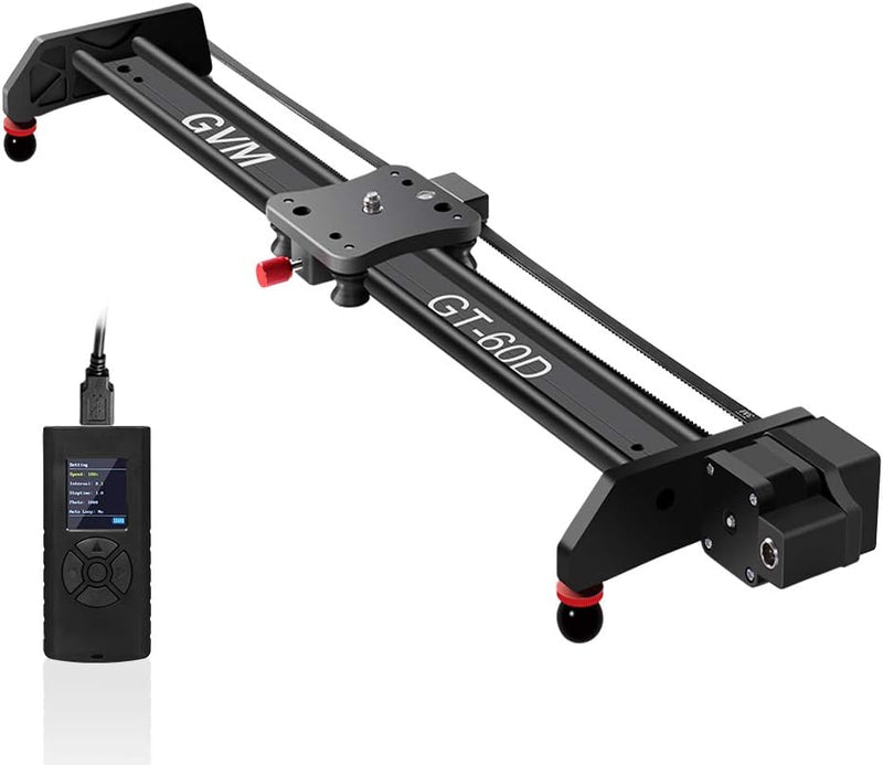 GVM Kamera Slider Motorisiert, 60cm Aluminiumlegierung Fotografie Video Slider, Kameraschlitten Pano