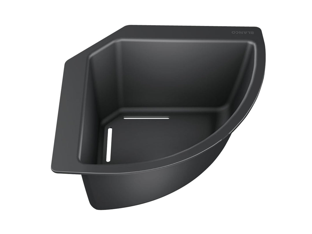 BLANCO Eck-Schale | Kunststoff schwarz | 215 x 215 mm | Passend zu allen Granitspüle aus SILGRANIT-S