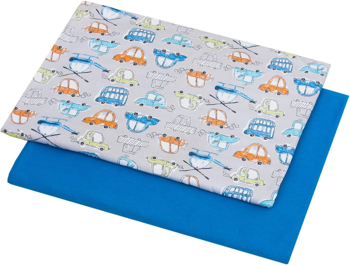 1buy3 Duo-Set Jersey Stoff Gemustert zum nähen | 92% Baumwolle, 8% Elasthan | Kinderstoff | Baumwoll