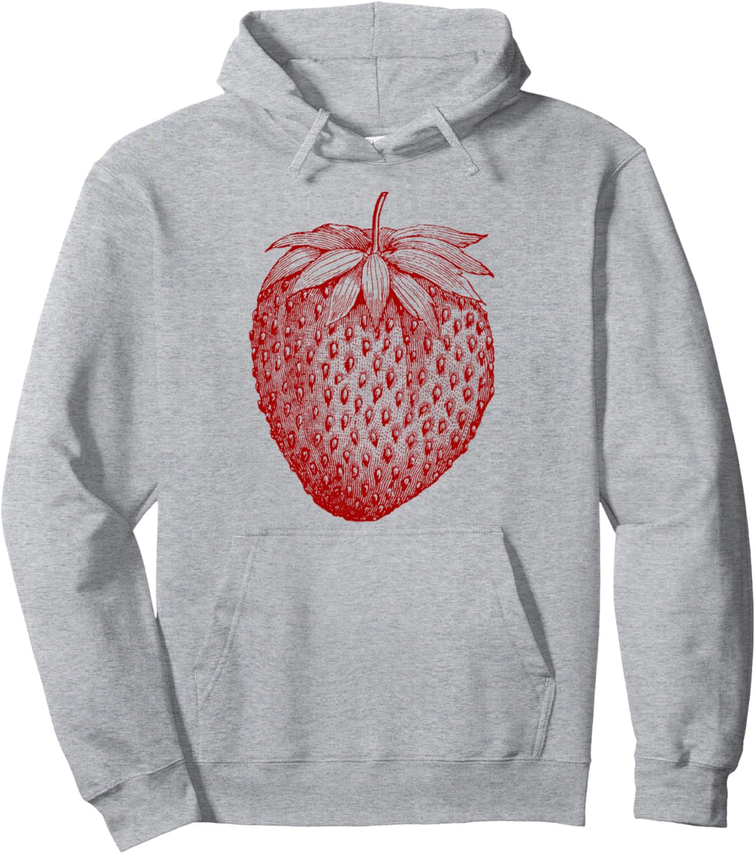 Erdbeer-Frucht Retro-Vintage-Grafiken - Erdbeere Pullover Hoodie