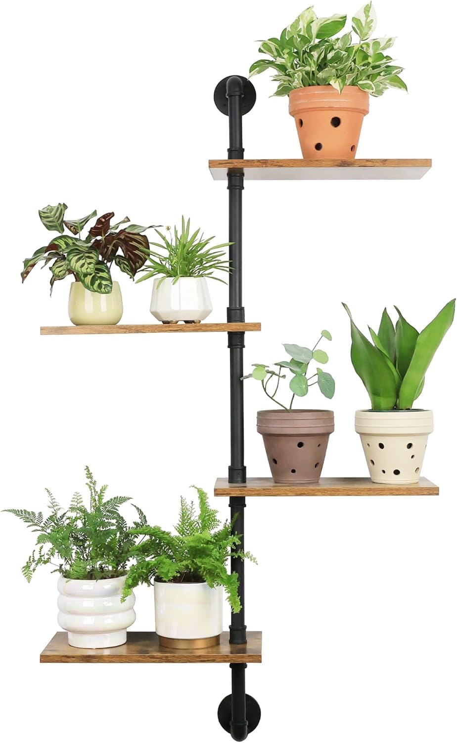 Drehbarer Fensterpflanzenständer Massivholz - Wandmontiertes Pflanzenregal für Küche, Bar &amp; Wohnzimm