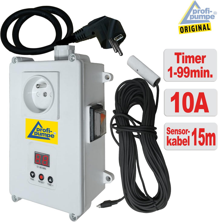 SCHWIMMERSCHALTER PUMPENSTEUERUNG LEVEL-SENSOR-CONTROL 1 mit 15M SENSOR-KABEL, PEGELSCHALTER schützt
