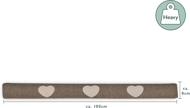 Beautissu 2er Set Zugluftstopper 100 cm lang Tuuli HR - Windstopper als Türvorleger, Haustür Rolle u