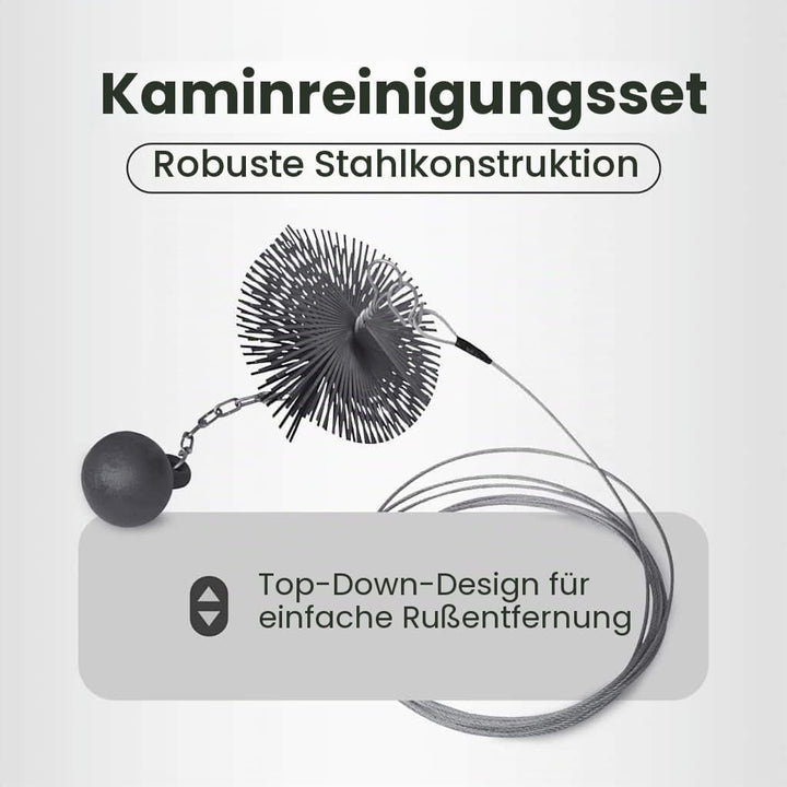vidaXL Schornsteinbesen 20cm Kaminbesen Russbesen Schornsteinfegerbesen Bürste 20 m