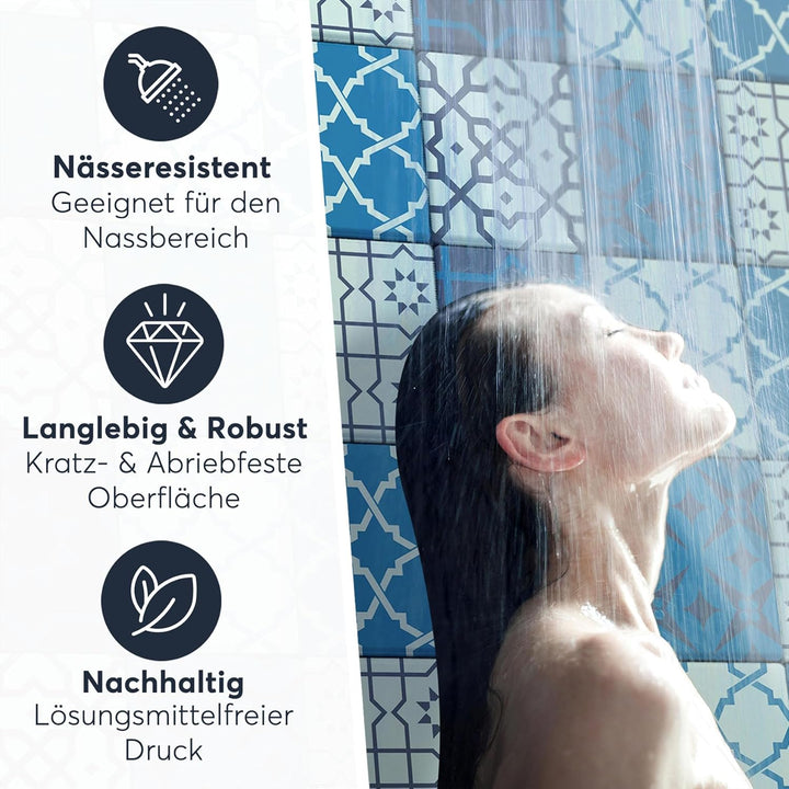 CREATISTO Mosaik Klebefliesen Stickerfliesen Fliesenfolie - Klebefolie Aufkleber für Wand-Fliesen I