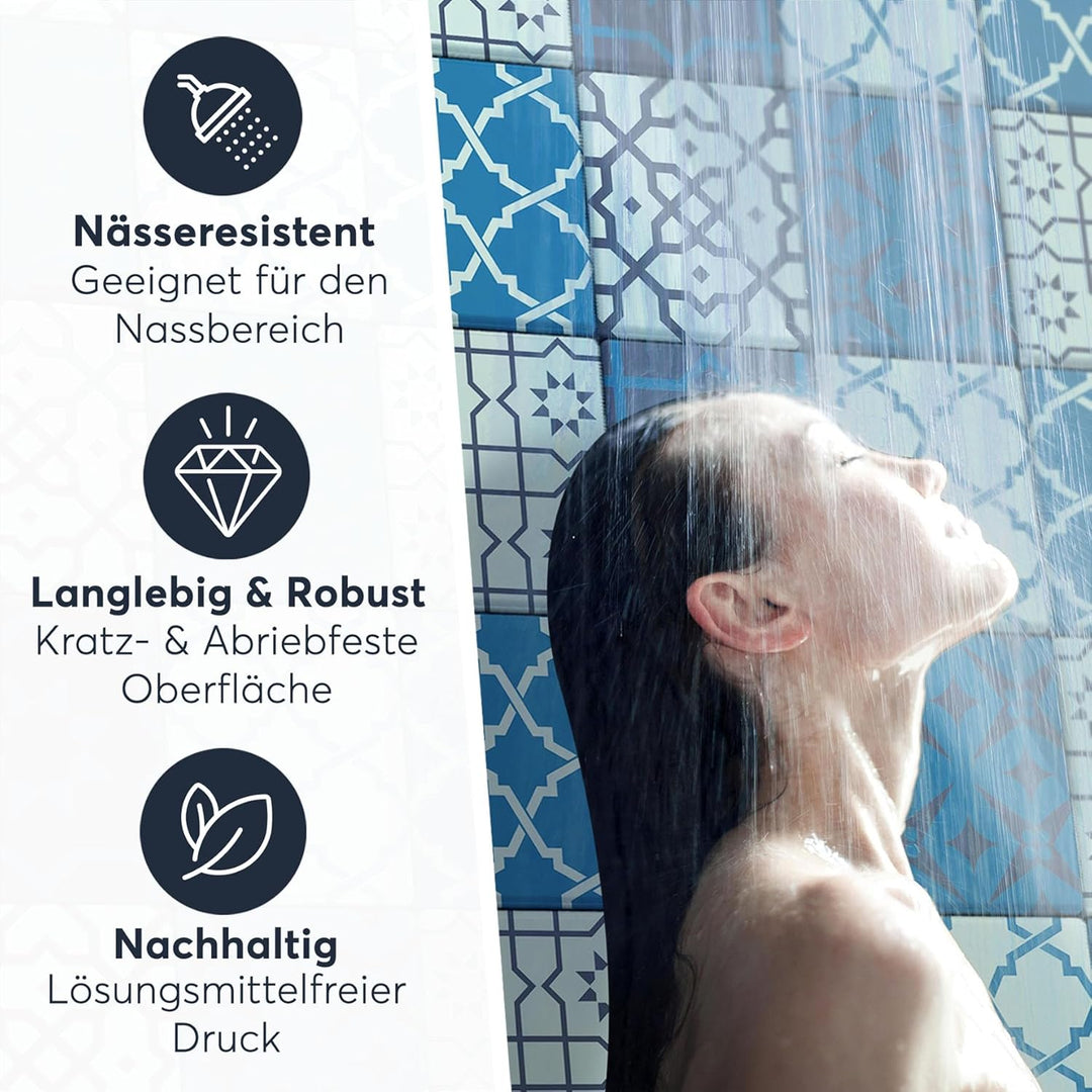 CREATISTO Mosaik-Fliesen Fliesensticker Fliesenfolie - Klebefolie Aufkleber für Wand-Fliesen I Klebe