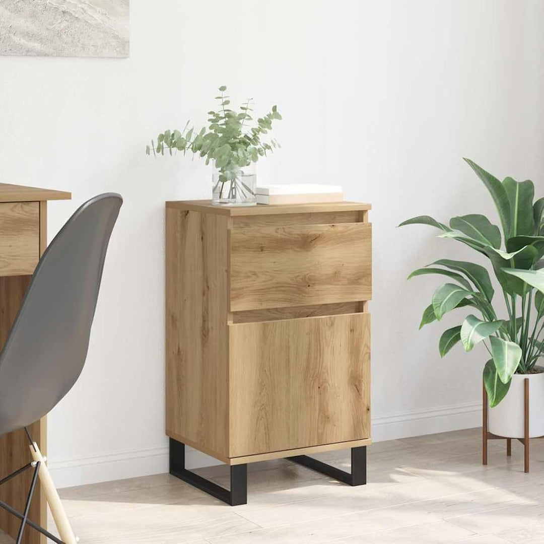 Homgoday Sideboard Eiche handwerklich 35 x 40 x 70 cm Holzwerkstoff Anrichte Model881769