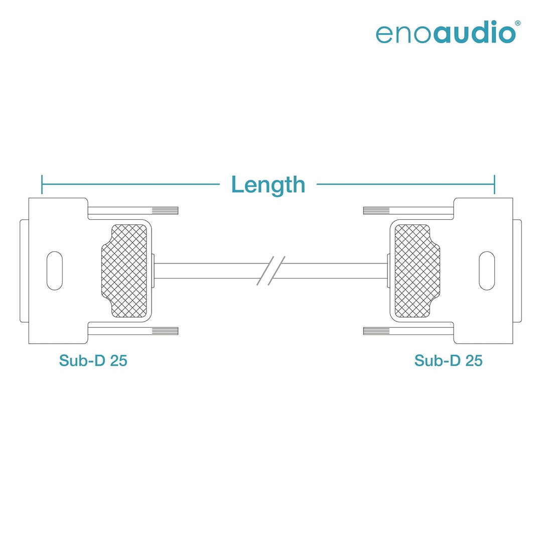 enoaudio Mogami 2932 8 Multicore Analog Kabel | Gold DSUB DB25 D-Sub 25 | HiFi, 1,5 m, 1,5 m