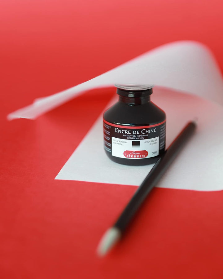 J.Herbin Herbin 90400T - Pack mit 25 Blatt chinesisches Papier, ideal für Kalligraphie, 26,5x33 cm,