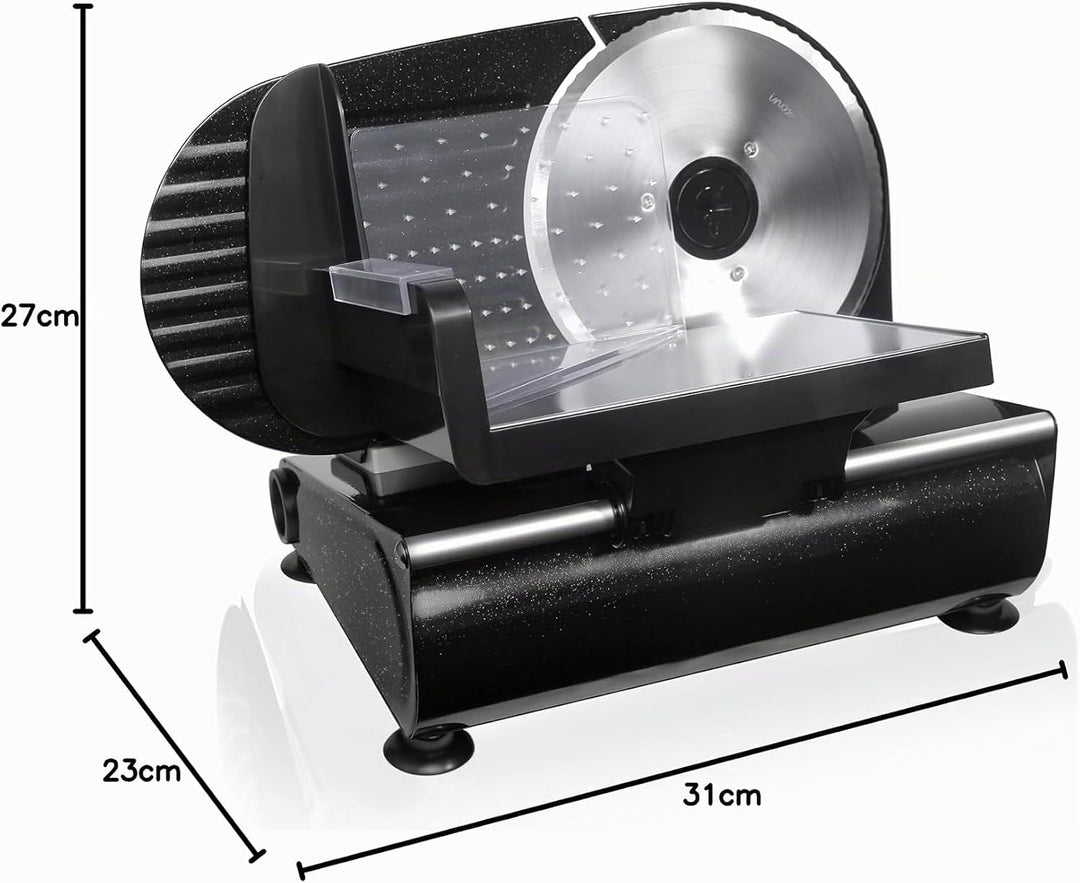 Silva Allesschneider elektrisch AS 520 - Schneidemaschine Brot und Wurst 0-15mm schwarz, 150W Metall