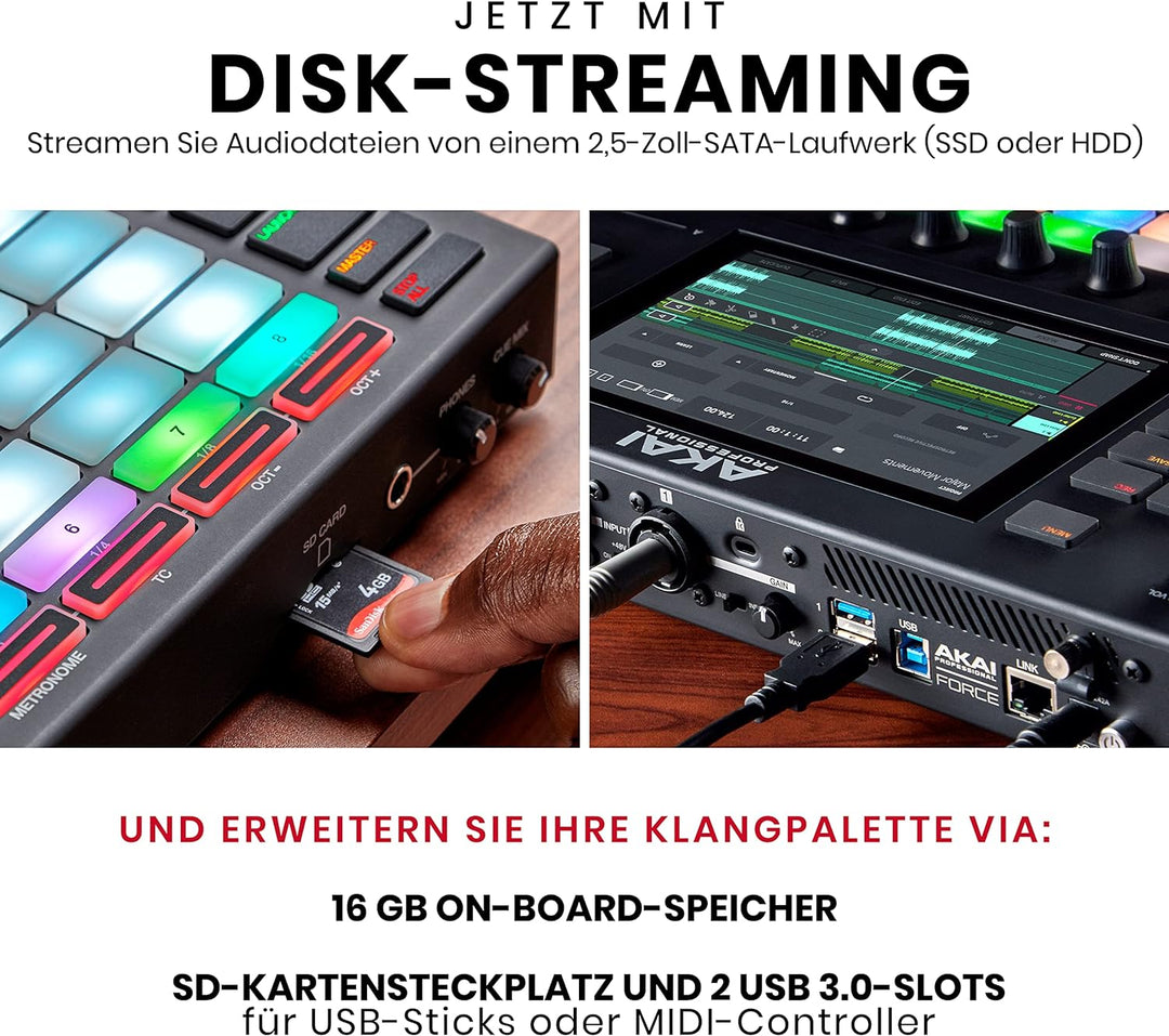 Akai Professional FORCE – Standalone-Musikproduktion, MIDI-Sequencer und DJ-System mit Synth-Engines