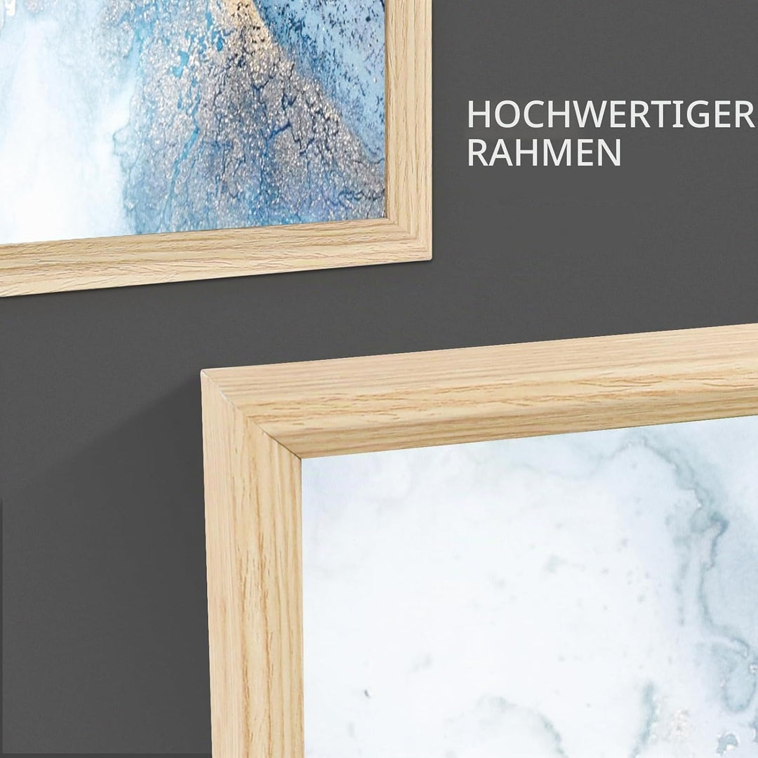 3 Pcs Mit Rahmen Leinwand Bilder Goldgrüner Ozean Krachende Wellen Bild auf Leinwand Malerei Poster