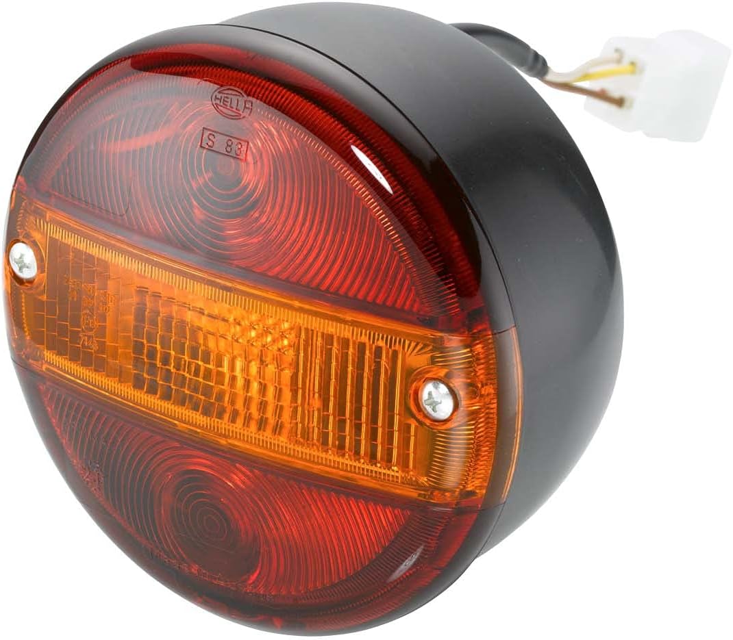 HELLA - Heckleuchte - Glühlampe - 12V - Anbau/geschraubt - Lichtscheibenfarbe: rot/gelb - Kabel: 150