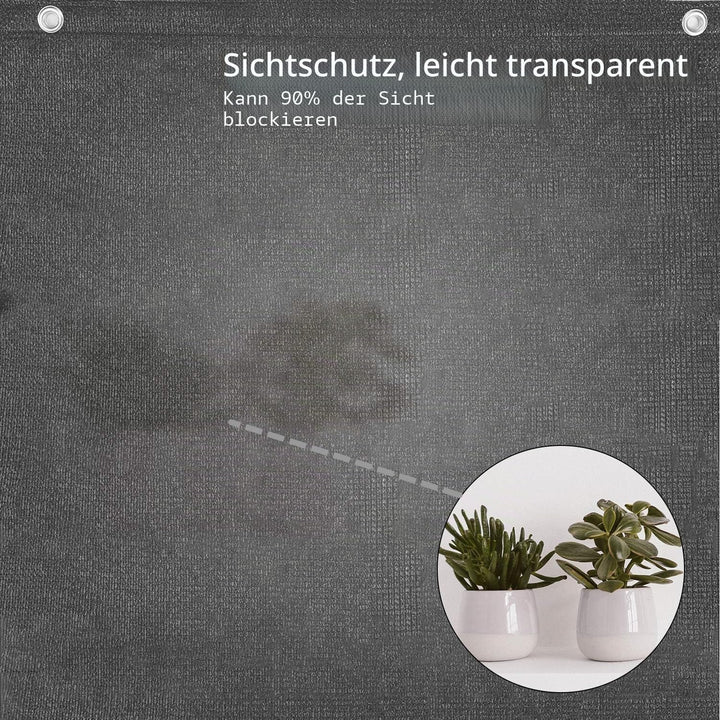 Sekey Balkon Sichtschutz Balkonabdeckung HDPE 220 g/m², 120x600cm, Leicht Transparent Wind- und UV-S