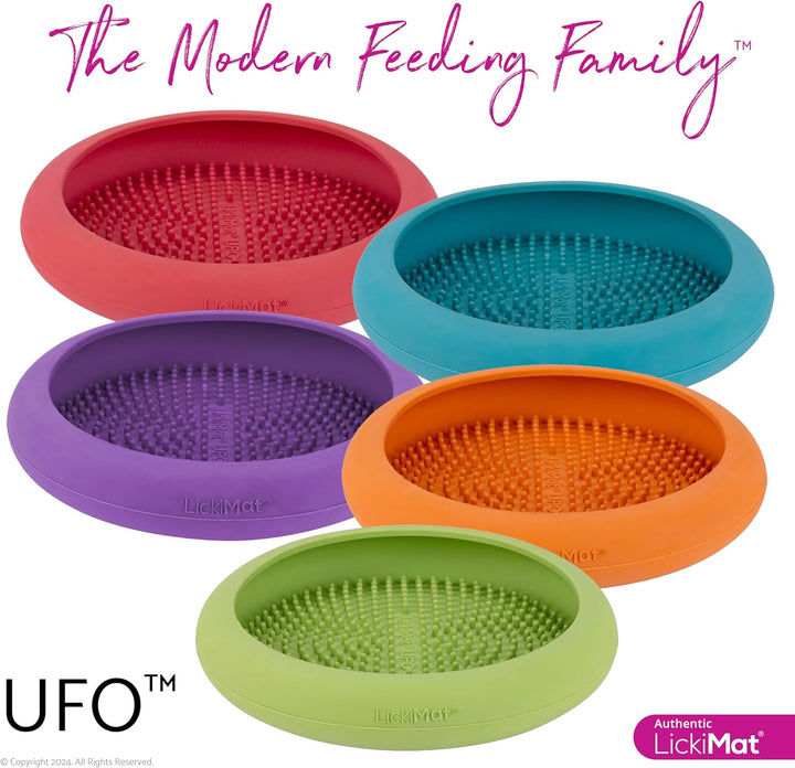 LickiMat UFO Ablenker für Baden, Duschen und Pflegen, Naturkautschuk, grosser Schnuller, Lecknoppen,