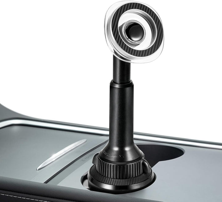 OQTIQ Handyhalterung Auto Getränkehalter – Kompatibel mit Mag-Safe, Lange Auszieharm & 360° Rotation