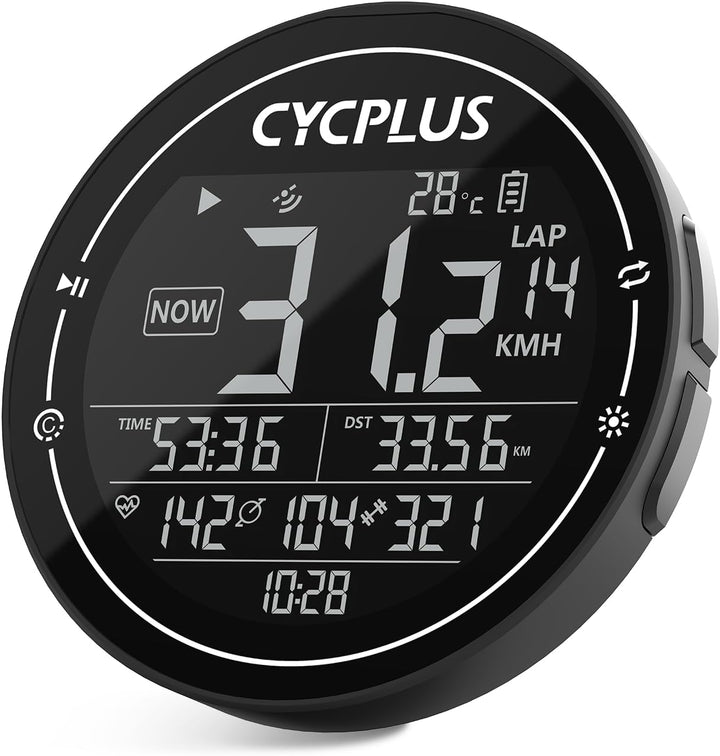 CYCPLUS Fahrradcomputer GPS Fahrradtacho Kabellos, Wasserdicht IPX6 Fahrrad Computer ANT+ Drahtloser