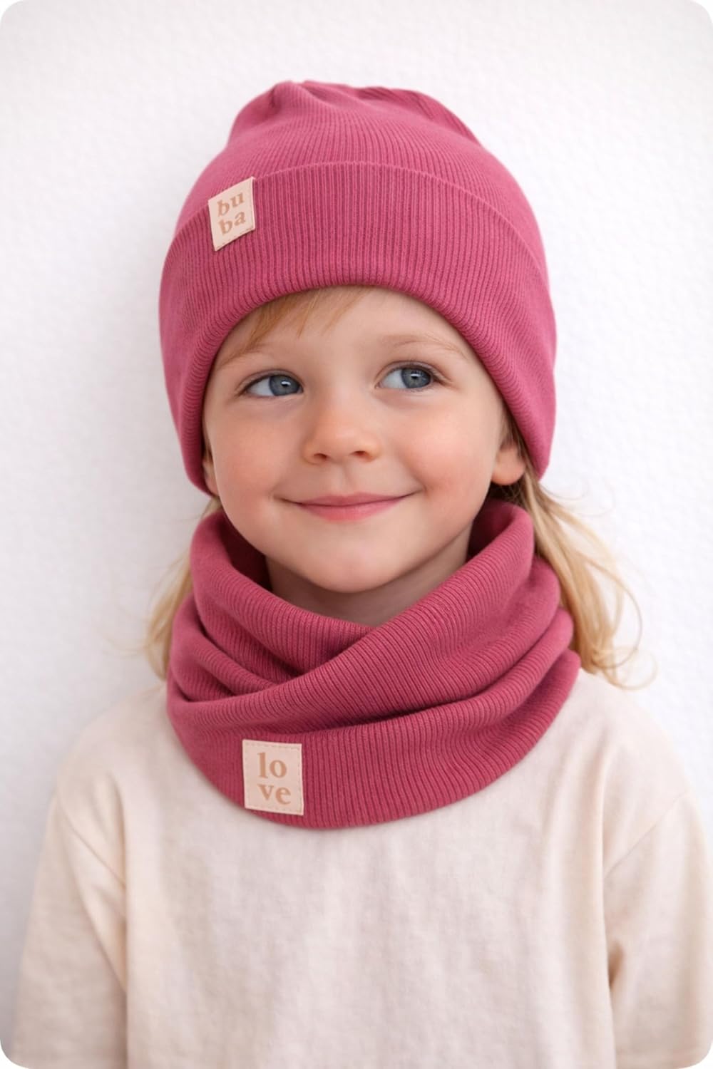 Bubalove Mützen und Schalset für Jungen, Mädchen, Baby, Grössen 0mc bis 12 Jahre+ viele Farben, Früh