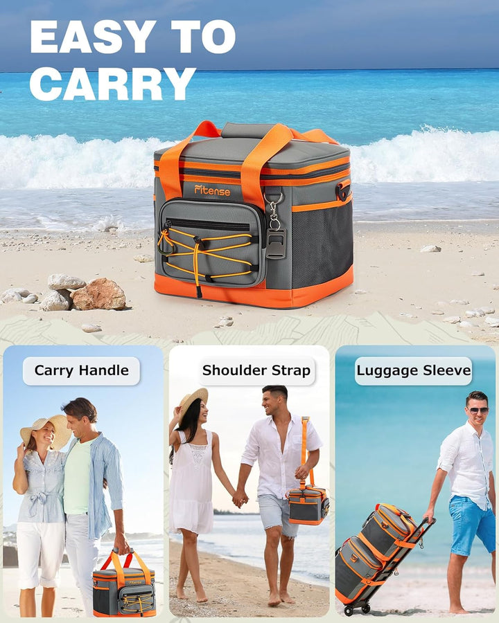 Kühltasche Faltbar, Weiche Kühltasche, 4-lagige isolierte auslaufsicher, Isoliertasche Kühlbox, isol