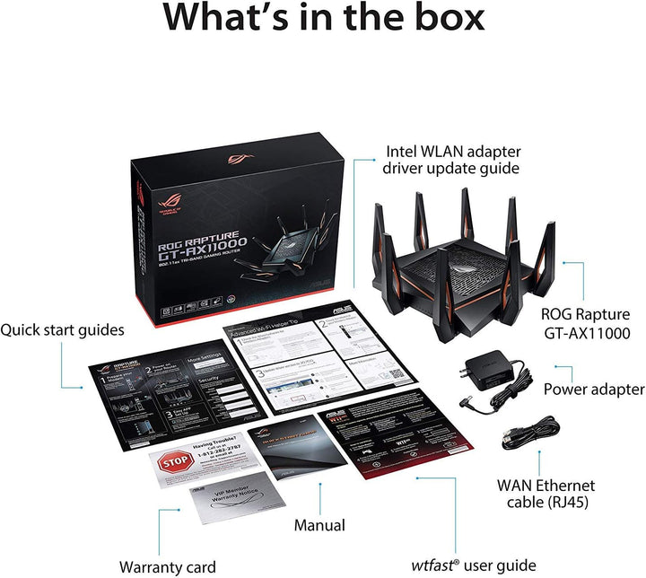 ASUS ROG Rapture GT-AX11000 Tri-Band WiFi 6 erweiterbarer Gaming-Router, 2,5G-Ports, ASUS Range Boos