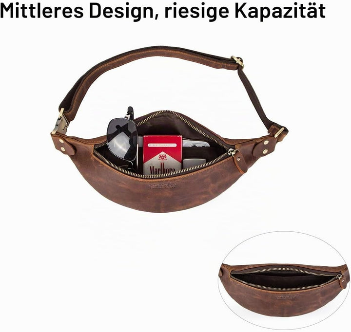Contacts Gürteltasche Bauchtasche Hüfttasche mit Reissverschluss Geeignet für Reise Wanderung und Ou