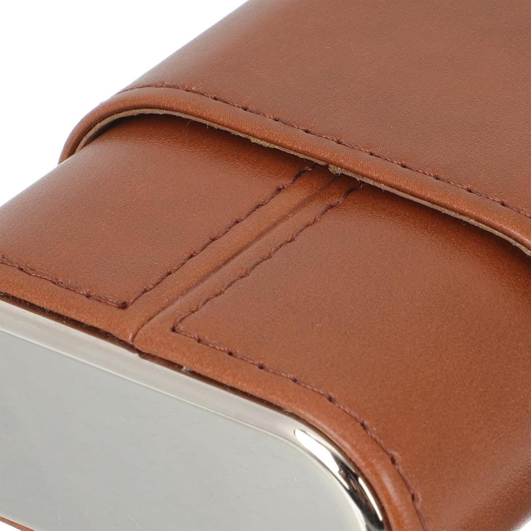 TOYANDONA Tragbare Zigarrentasche aus Pu Leder in Braun mit Einfachem Design Leicht und Kompakt für