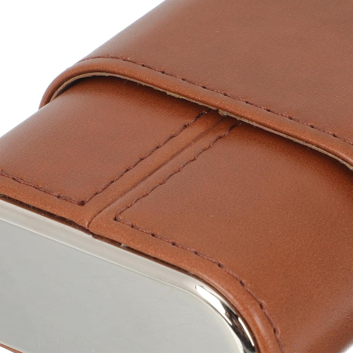 TOYANDONA Tragbare Zigarrentasche aus Pu Leder in Braun mit Einfachem Design Leicht und Kompakt für