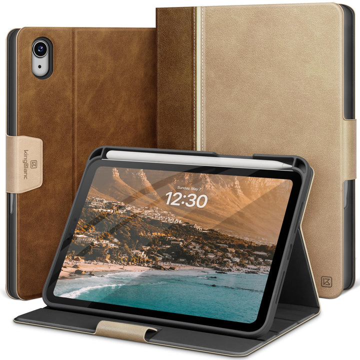 KingBlanc für iPad mini 7 Hülle (A17 Pro) 8,3 Zoll 2024, iPad mini 6 Hülle 2021 mit Stifthalter, Veg