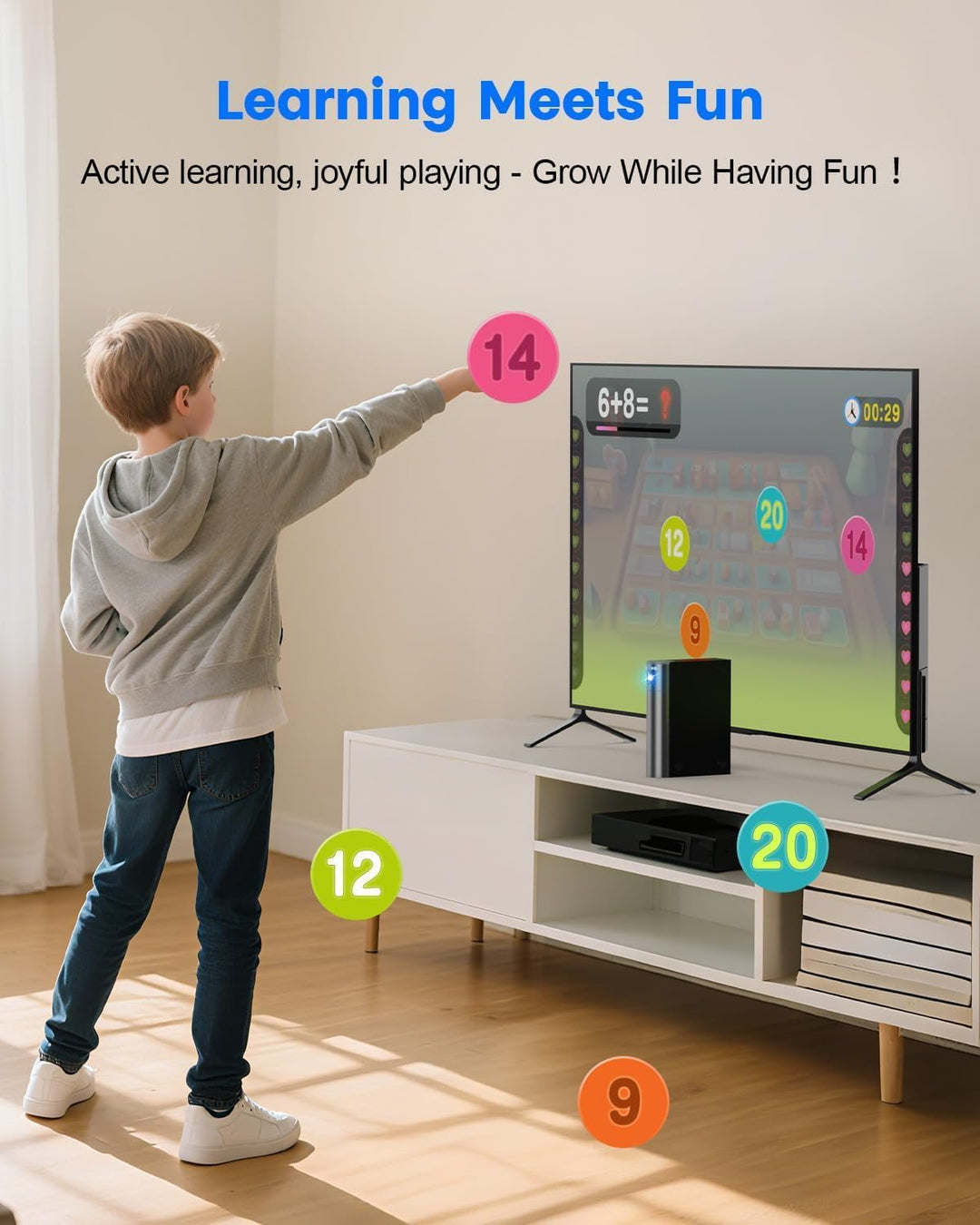 AR-Spielkonsole für Kinder: Plug &amp; Play Videospiele für aktive Spiele im Innenbereich, Spass mit der