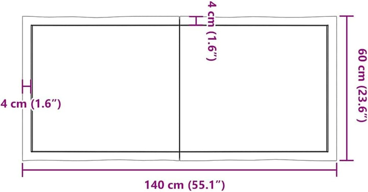 vidaXL Tischplatte, Holzplatte für Tisch Esstisch Couchtisch, Massivholzplatte Handgefertigt mit Bau