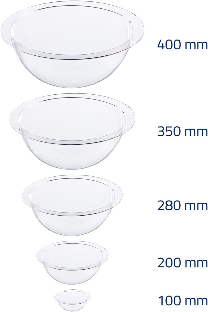 HMF 46735 Halbkugel aus Acryl mit Krempe, DIY Acrylhaube | Ø 35 cm | Transparent 350 mm, 350 mm