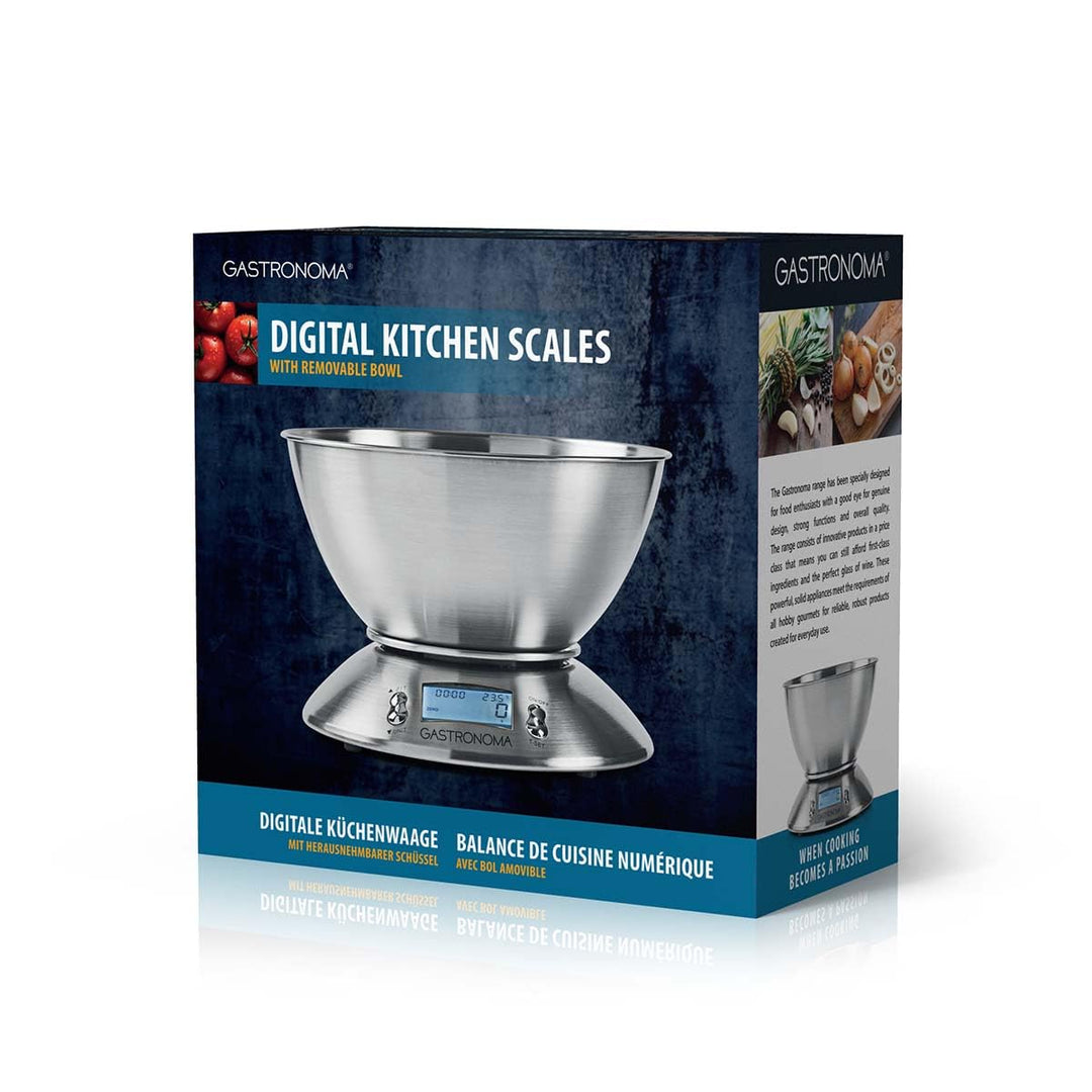 Gastronoma Küchenwaage - Küchenwaage Digital - Waage Küche - Integrierter Timer - Temperatursensor -