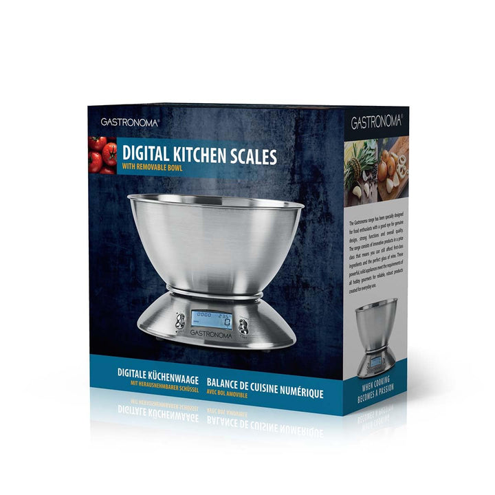 Gastronoma Küchenwaage - Küchenwaage Digital - Waage Küche - Integrierter Timer - Temperatursensor -