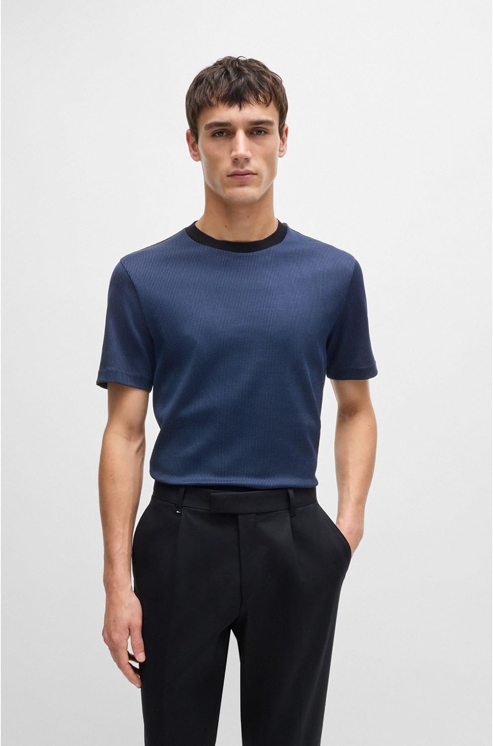 BOSS Herren Plain Short Sleeve Crewneck T-Shirt T-Shirt (1er Pack) XS Dunkelblau404, XS Dunkelblau40