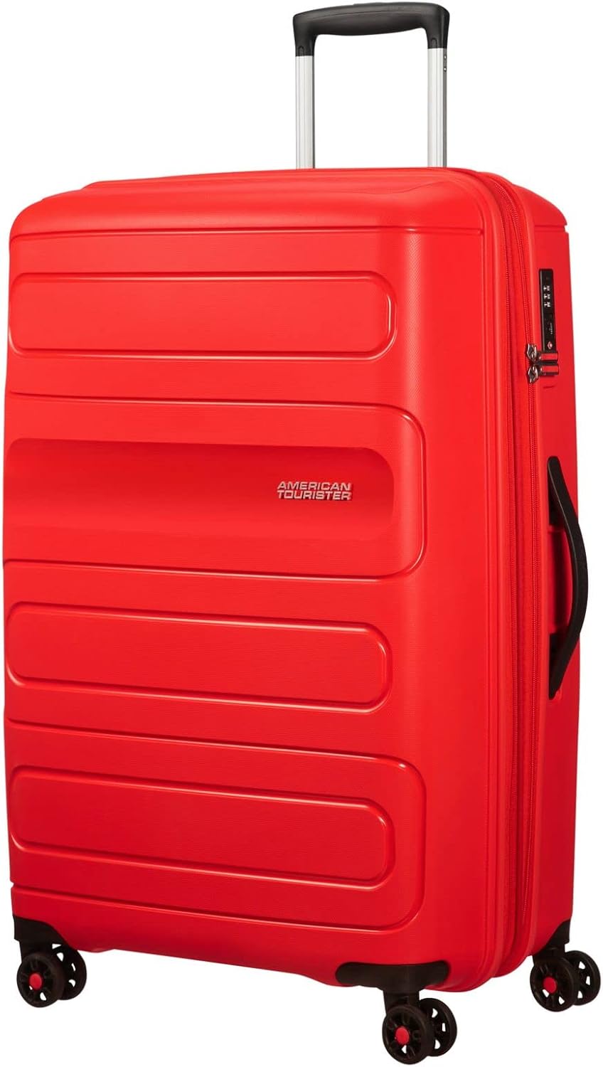 American Tourister Sunside Spinner 77 Erweiterbar, 4.5 KG, 106/118L, Rot (Sunset Red) Spinner L (77