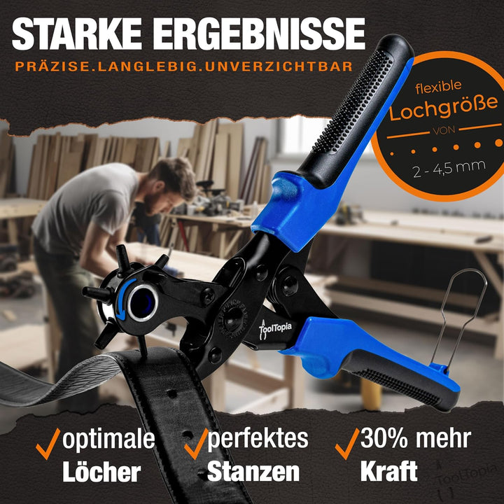 Lochzange für Leder [KOMPLETTSET], Locheisen | Lochstanzer als Leder Werkzeug, Lochzange Papier, Gür