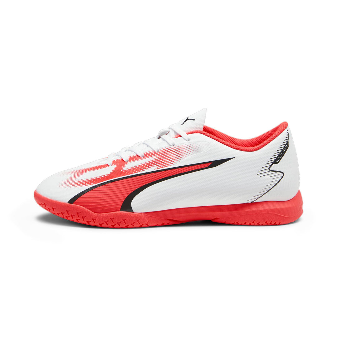 PUMA Herren Ultra Play It Fussballschuh 42.5 EU Puma White Puma Black Fire Orchid, 42.5 EU Puma Whit