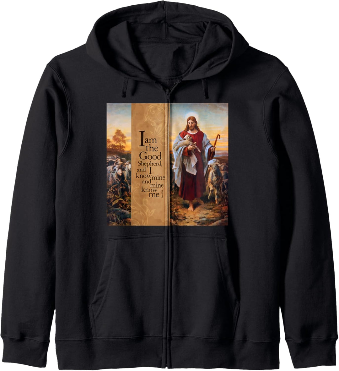 Kunst des guten Hirten, die John 10 Plockhorst Jesus Christ Kapuzenjacke
