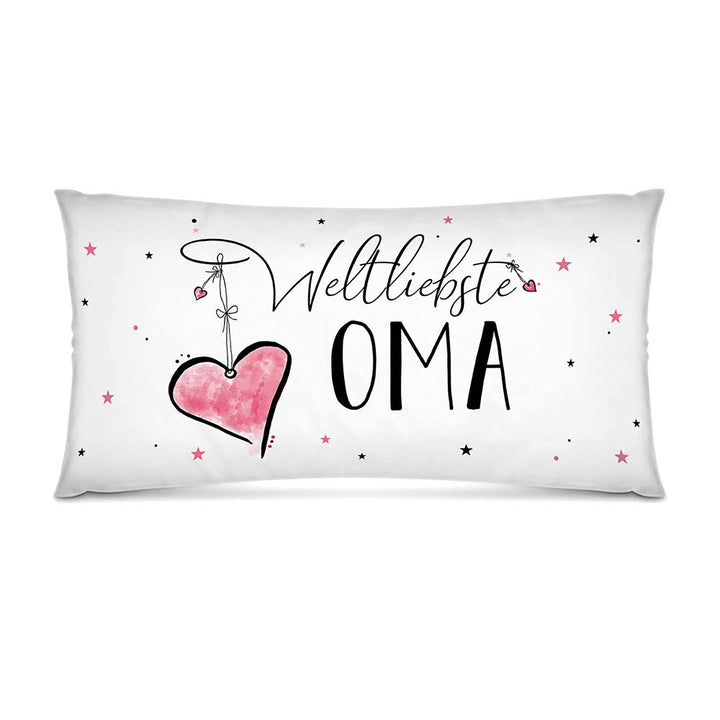 PR Print Royal XXL-Deko-Kissen mit Füllung - Weltliebste Oma - Geschenk für die Beste Oma, Geburtsta