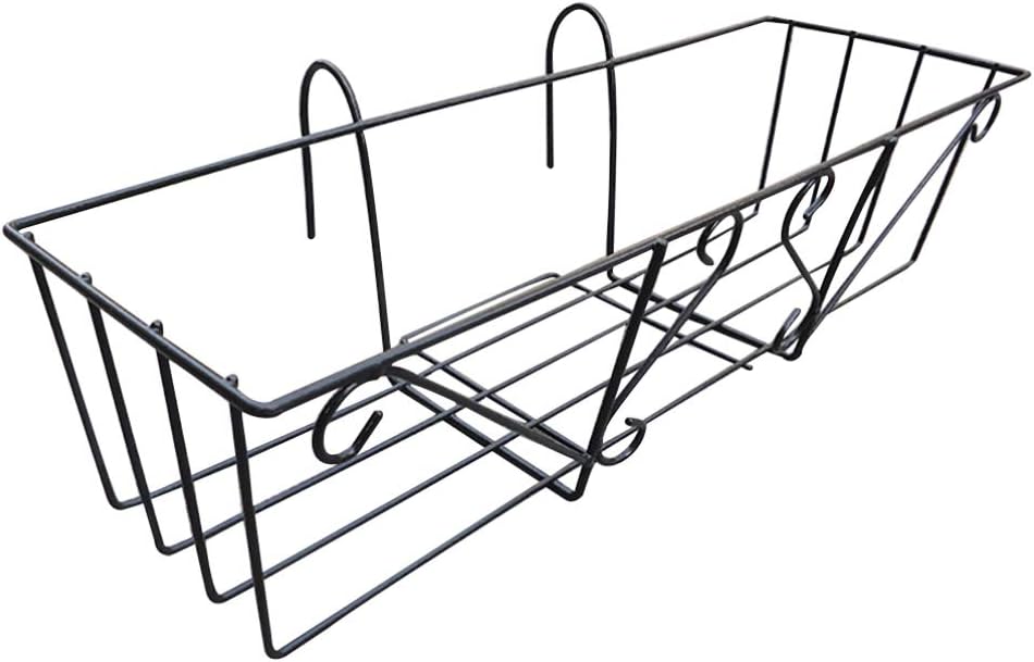 1 Pc Hängen Korb Balkon Geländer Pflanzer Container Geländer Regal Blumentopf Halterung Metall Blume
