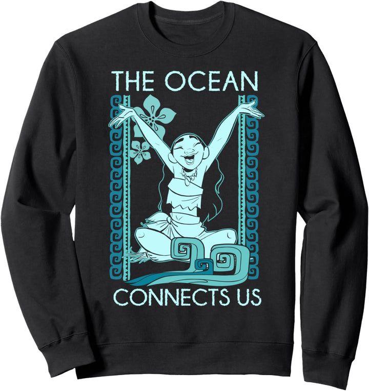 Disney Moana The Ocean Connects Us Poster Sweatshirt