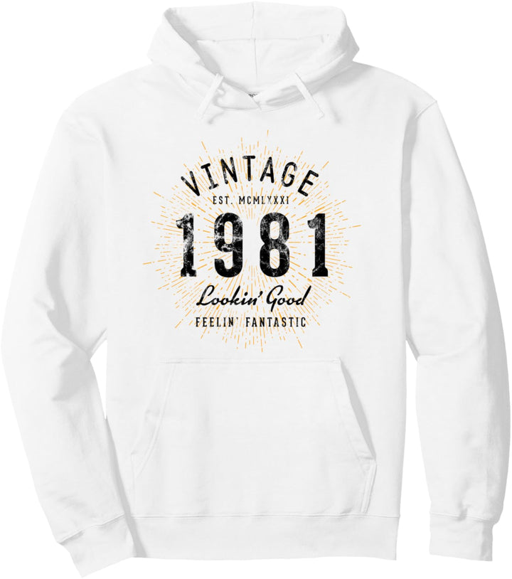 Vintage Geburtstag geboren 1981 Pullover Hoodie