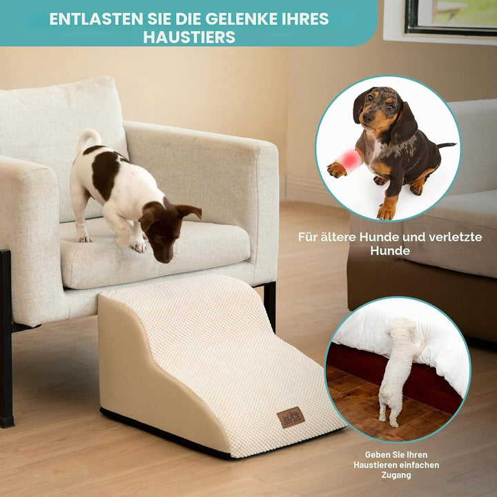Hundetreppe für Kleine Hunde, Haustiertreppe für Couch aus Hochdichtem Schwamm, Hunde Treppe Hundera
