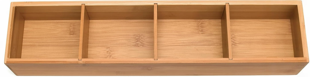 Lipper International 884 Schubladenorganizer aus Bambusholz, 4-teilig, mit herausnehmbaren Trennwänd