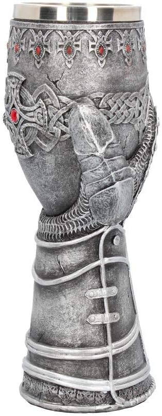 Nemesis Now Ofenhandschuh-Kelch, 23 cm, Grau, Kunstharz mit Edelstahleinsatz, Einheitsgrösse
