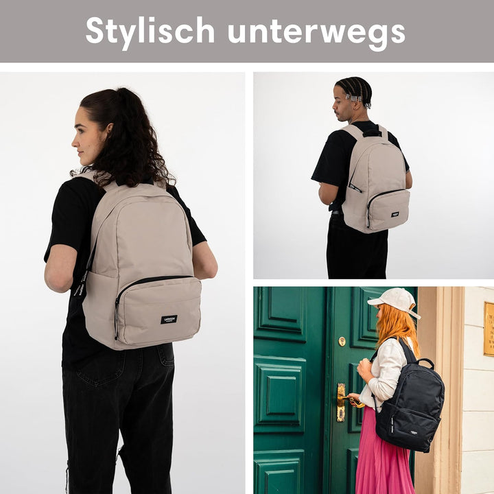 LARKSON Schulrucksack Mädchen & Jungen Teenager - No 3 - Rucksack Damen & Herren für Schule - 16" La