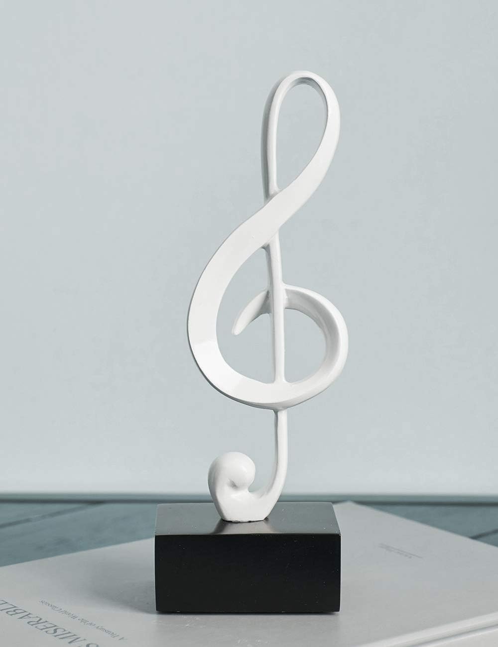Amoy-Art 3pcs Deko Skulpturen Musik Note Figuren Klavier Statue Modern Arts Wohnzimmer Kunst Polyres