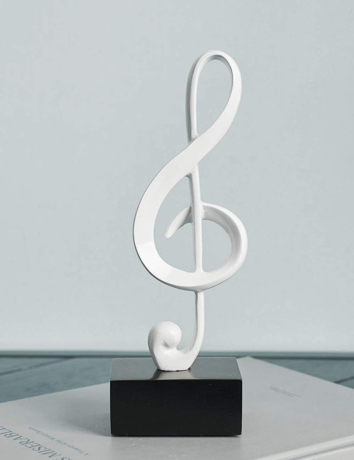 Amoy-Art 3pcs Deko Skulpturen Musik Note Figuren Klavier Statue Modern Arts Wohnzimmer Kunst Polyres