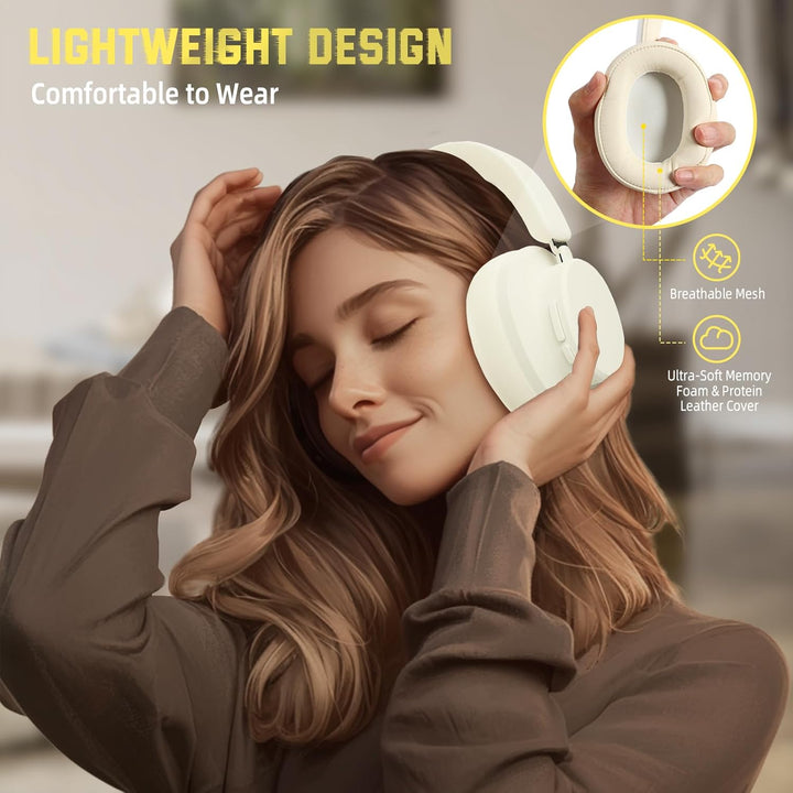 ATTACK SHARK G500 Kabelloser Kopfhörer mit Active Noise Cancelling, Over Ear Bluetooth Headset mit I